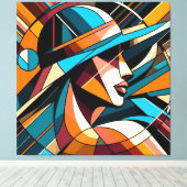 Opvallende visuele illustraties #9 canvas afdruk (Insitu (Houten vloer))