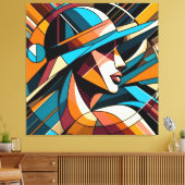 Opvallende visuele illustraties #9 canvas afdruk (Insitu (Woonkamer))