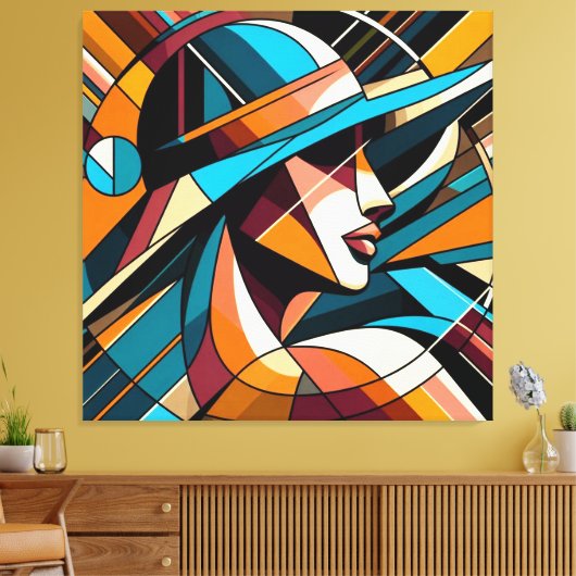 Opvallende visuele illustraties #9 canvas afdruk (Insitu (Woonkamer))