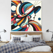 Opvallende visuele kunstwerken #10 canvas afdruk (Insitu (Slaapkamer))