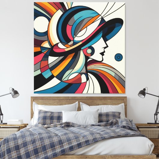 Opvallende visuele kunstwerken #10 canvas afdruk (Insitu (Slaapkamer))