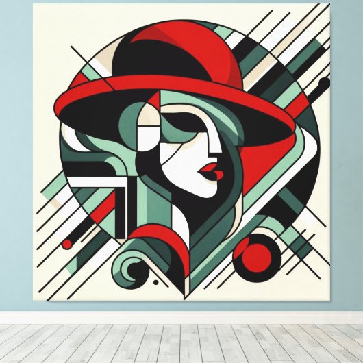 Opvallende visuele kunstwerken #11 canvas afdruk (Insitu (Houten vloer))