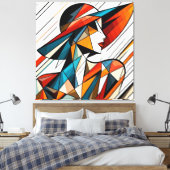 Opvallende visuele kunstwerken #13 canvas afdruk (Insitu (Slaapkamer))