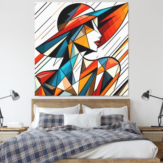 Opvallende visuele kunstwerken #13 canvas afdruk (Insitu (Slaapkamer))