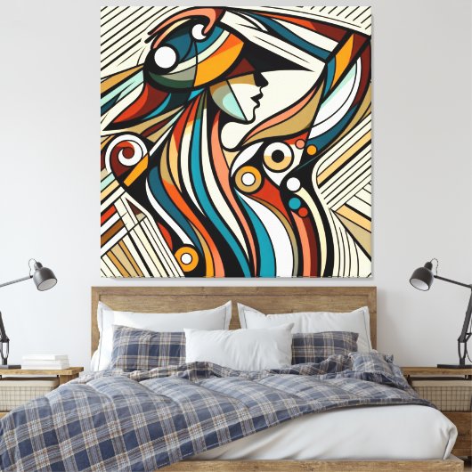 Opvallende visuele kunstwerken #14 canvas afdruk (Insitu (Slaapkamer))