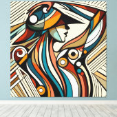 Opvallende visuele kunstwerken #14 canvas afdruk (Insitu (Houten vloer))