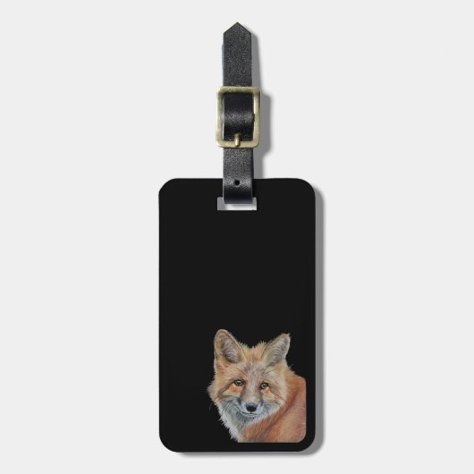 Opvallende vos bagagelabel (Voorkant verticaal)