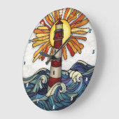 Opvallende vuurtoren Sun Ocean Waves Grote Klok (Hoek)