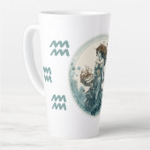 Opvallende Waterman Symbool Kunstwerk Latte Mok (Linkerhoek)