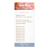 * Opvallende Waterverf Roze Gold Blue Abstract Reclamekaart (Achterkant)