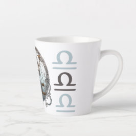 Opvallende Weegschaal Symbool Kunstwerk Latte Mok