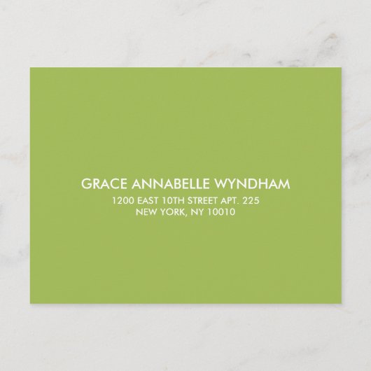 Opvallende wervelingen bruiloft RSVP Briefkaart (Achterkant)