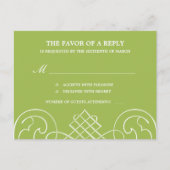 Opvallende wervelingen bruiloft RSVP Briefkaart (Voorkant)