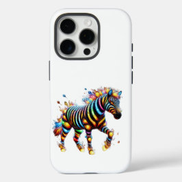 Opvallende Zebra Charm iPhone 16 Pro Hoesje