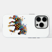 Opvallende Zebra Charm Case-Mate iPhone Case (Achterkant (horizontaal))