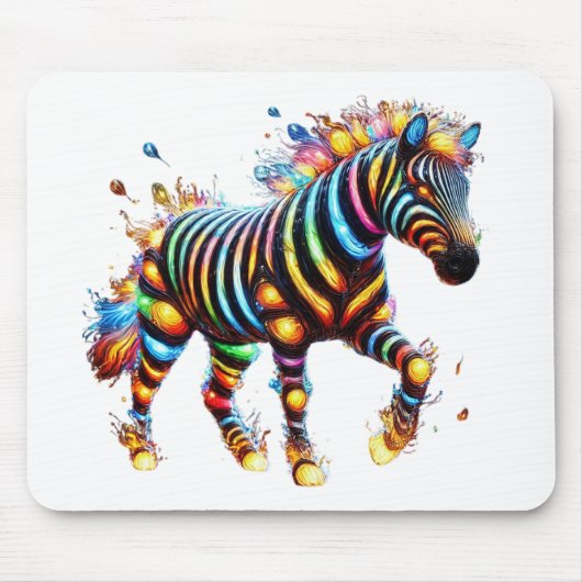 Opvallende Zebra Charm Muismat (Voorkant)