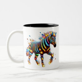 Opvallende Zebra Charm Tweekleurige Koffiemok