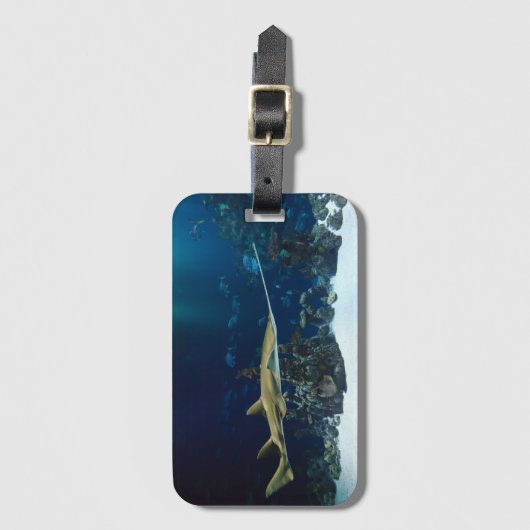 Opvallende zeeduivel bagagelabel (Voorkant (verticaal))