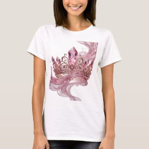 Opvallende Zilveren PRINCESS CROWN Statement Desig T-shirt