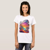 Opvallende zilveren UNIVERSE Statement T-shirt (Voorkant volledig)