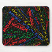 Opvallende Zuid-Soedanese vlagkleuren patriottisch Muismat (Voorkant)