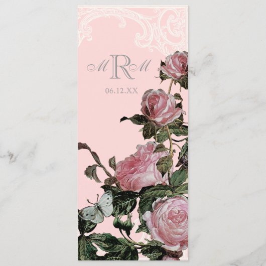 Opvang menu menu menu informeel, Roos Trellis Vint (Achterkant)