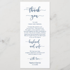 Opvang Plaatsen Dank u, Navy Blue, kaart