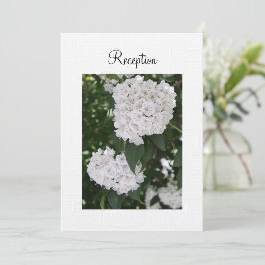 Opvang Uitnodiging Witte Weddenschap Laurel (Staand voorkant)