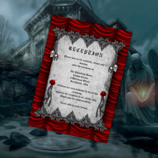 Opvang van de rode Rozen van de zijde Informatiekaartje