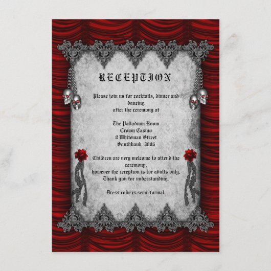 Opvang van de rode Rozen van de zijde Informatiekaartje (Voorkant)