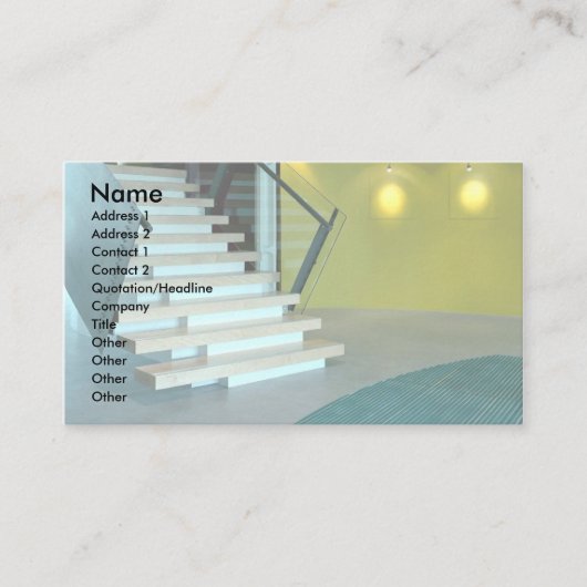 Opvanggebied en trap voor bedrijfsontwerp S Informatiekaartje (Voorkant)