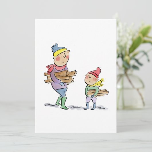 opvanghout kaart (Staand voorkant)