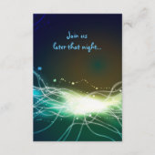Opvangkaart voor Neon Star Bar Mitzvah Party Informatiekaartje (Voorkant)