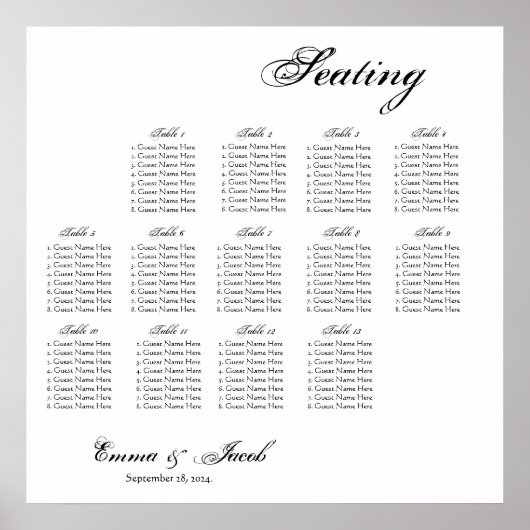  opvangschema poster (Voorkant)