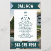 Opvliegbrochure voor appartement flyer (Achterkant)