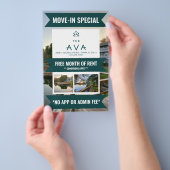 Opvliegbrochure voor appartement flyer (Hand)