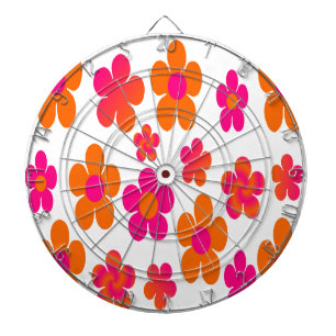 Opvlieger, roze en oranje dartbord