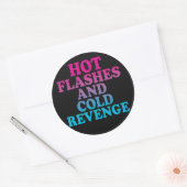 Opvliegers en koude wraak ronde sticker (Envelop)