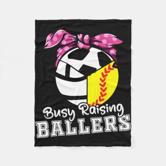 Opvoeden Ballers - Grappig Softbal Volleybal Voetb Fleece Deken (Voorkant)