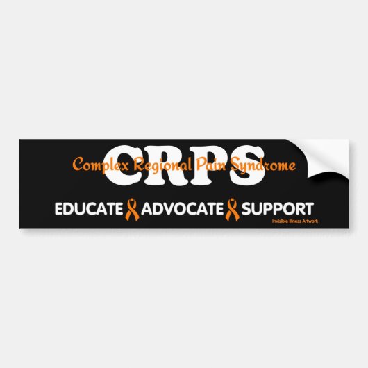 OPVOEDEN STEUNEN VERDEDIGEN...RSD/CRPS BUMPERSTICKER (Voorkant)