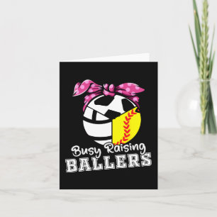 Opvoeden van Ballers - Grappige Softbal Volleybal Kaart