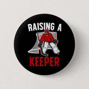 Opvoeden Van Een Hockey Keeper Papa Van Een Hockey Ronde Button 5,7 Cm