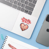 Opvoeden van Kleine Mensen, Grote Dromen Moeder Sticker (Laptop met iPhone)