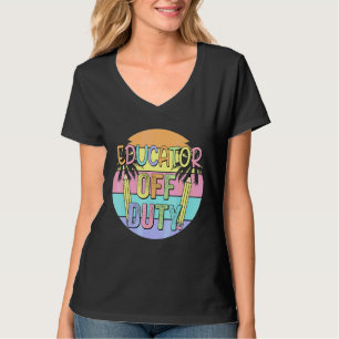 opvoeder van dienst Zomervakantie Palm Bea T-shirt