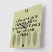 Opvoeders Klock Henry Adams Quote Vierkante Klok (Hoek)