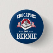OPVOEDERS VOOR BERNIE SANDERS RONDE BUTTON 3,2 CM (Voorkant)