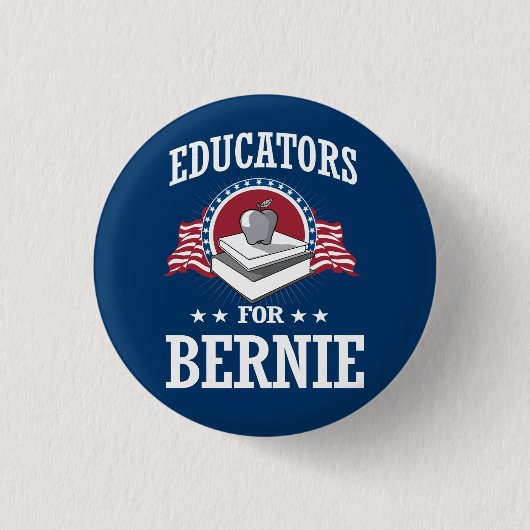 OPVOEDERS VOOR BERNIE SANDERS RONDE BUTTON 3,2 CM (Voorkant)