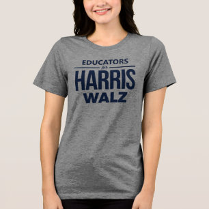 Opvoeders voor Harris Walz Tri-Blend Shirt
