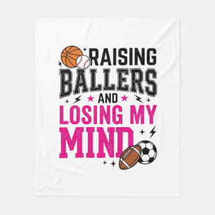 Opvoeding Ballers Sport Moeder Vintage T-Shirt Ont Fleece Deken