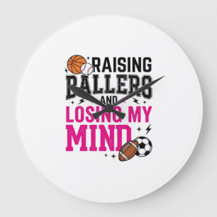 Opvoeding Ballers Sport Moeder Vintage T-Shirt Ont Grote Klok